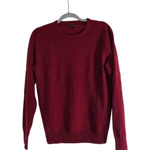 J.Crew 100% Cashmere Crewneck Sweater Cranberry Quiet Luxury Unisex Size S